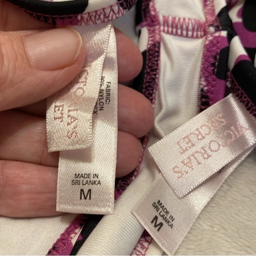 Victoria's Secret Black and Purple Heart Bandeau Bikini - Picture 2 of 16